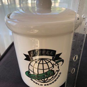 Starbucks HAND MADE COOKIE JAR CERAMIC WORLD RENOWNED